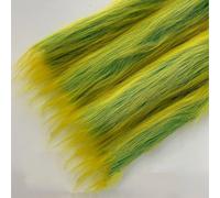 ApuaVireo&Co Faux Fur Fabric Super Soft Artificial Fur Material Long Pile 12cm Cosplay DIY Christmas Decoration Santa Claus Hair Costume(16 Yellow Green 2)