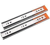 ApuaVireo&Co Fully Extended Ball Bearing Side-Mounted Drawer Slide, Soft-Close Three-Section Drawer Track 100LB(35cm)