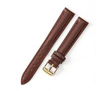 ApuaVireo&Co Genuine Leather Watch Strap Quick Release Retro Leather Replacement Watch Strap(Dark Brown Gold,14 mm)