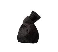 ApuaVireo&Co Knot Wrist Bag Bubble Hand Bag Cloud Pleated Wrist Bag Temperament Simple Purse Handbags Small Item Pouch knitted bag(Black)