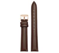 ApuaVireo&Co Leather Strap 12mm/14mm/15mm/16mm/18mm/20mm Slim Ladies Leather Watch Strap Rose Gold Buckle(Brown,12 mm)