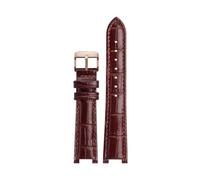 ApuaVireo&Co Leather Watch Strap for Men Women Notch Strap 16mm - 22mm Replacement Watch Strap(Brown rose gold,16mm - 8mm)