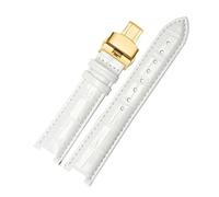 ApuaVireo&Co Leather Watch Strap Men Women Notch Watch Strap 16 mm - 22 mm Watch Replacement Strap(White G,18mm 9mm)