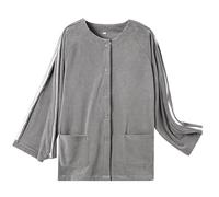 ApuaVireo&Co Men's Post Shoulder Surgery Shirt, Tear Away Pants, Fleece Warm Pajamas Bedridden Patient Clothing(Grey Top,3XL)