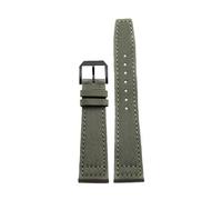 ApuaVireo&Co Nylon + Leder Armband 20mm 21mm 22mm Canvas Uhr Armband Herrenuhr Zubehör(Green Pin Black,20mm)