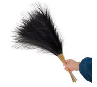 ApuaVireo&Co Pampas Grass Large 55CM 5/10/20PCS Fluffy Pampas Grass Decor Flower Fake Plant Reed Simulated Wedding Party Home Decoration Artificial Flowers(Black,5PCS)