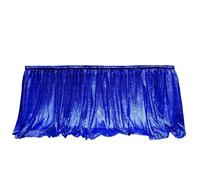 ApuaVireo&Co Party Table Skirts 14ft Table Skirt Red Sequins Rectangle Square Round Glitter Tablecloth For Wedding Party Dinner Christmas Decoration(1pc Blue,70x426cm)