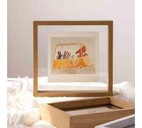 ApuaVireo&Co Portrait Photo Frames,Floating Glass Double Sided A4 Wooden Photo Frame Multicolor Multiple Sizes(Wood,A4 [20.3 * 28.4m])