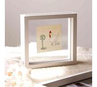 ApuaVireo&Co Portrait Photo Frames,Floating Glass Double Sided A4 Wooden Photo Frame Multicolor Multiple Sizes(White,A4 [20.3 * 28.4m])