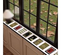 ApuaVireo&Co Printing Window Sill Protector, Pet Pad Perch, Narrow Window Sill Mat From Dog Cat Scratching, Easy Cut for Balconies(White,20x200cm/8x79in)