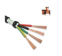 ApuaVireo&Co Screened Pure Copper Core Cable, RVVP Shielded Control Signal Cable 17-26AWG 2-10 Core 10m/100m Roll(10meters,4CORES 22AWG 0.3MM2)