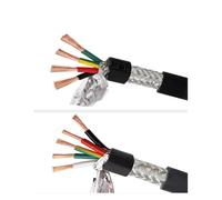 ApuaVireo&Co Screened Pure Copper Core Cable, RVVP UL2464 Shielded Cable 22/20/18 AWG 2-24 Cores Pure Copper Control Signal Wire 1M(3 Cores,22 AWG 1meter)