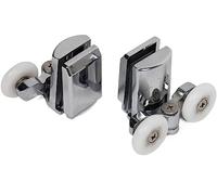 ApuaVireo&Co Shower Door Rollers 2 Pcs/4PCS Shower Door Rollers 23mm Twin Zinc Alloy Shower Door Wheels Top Shower Door Wheels(2top2bottom,19mm)