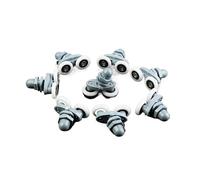 ApuaVireo&Co Shower Door Rollers 4pcs-8pcs/set 23mm 25mm Sliding Shower Cabin Accessories Glass Door Bearing Roller Pulley Double Runner Swaying Hardware Shower Door Wheels(8pcs,27mm)