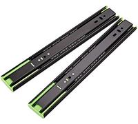 ApuaVireo&Co Side-Mounted Ball Bearing Drawer Slides, Fully Extended Soft-Closing Three-Section Drawer Track 120LB Capacity(25cm)