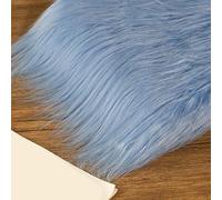 ApuaVireo&Co Soft Faux Fur Fabric Fluffy Synthetic Fur Fabric for Sewing Upholstery Costumes Craft Decoration Fursuit Cosplay Costume Dwarf(15 Sky Blue)