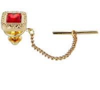 ApuaVireo&Co Tie clip Square Pattern Rhinestone Tie Fixed Pin Chain Palace Style Small Collar Buckle Wedding Dress Brooch tie clips