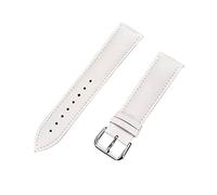ApuaVireo&Co Watch Straps, 14/16/18/20/22mm, Colorful Breathable Genuine Leather Strap for Men and Women, Polished Watch Strap with Pin Buckle for Quartz Watches(White,14mm)
