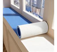 ApuaVireo&Co Window Sill Mat, Cat Cushion for Window Sill Pet Window Mat, Absorbent Dust-Proof Liner with Non-Slip Backing, Cut-to-Fit(Blue,25x100cm/10x39in)