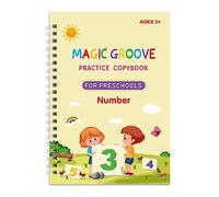 apughize Kids' Reusable Copybook Preschool Practice Writing Book With And Pen Holding Aid Perfect For Ages 3-8 Copybook