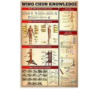 apular 12x16 IN Wing Chun Knowledge Metal Signs Basic Principles Of Wing Chun Poster Kung Fu Learning Guide Tin Sign Home Room Club Martial Arts Hall Wall Decor Plaque es