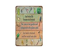 Apular and When Life Became Too Frenzied She Came to Her Garden Poster Garden Lover Plant Mom Gift Love Gardening Wall Art Decor Art Print Novelty 8x12 Tin Sign Wall Funny Man Cave Cool Wall Door