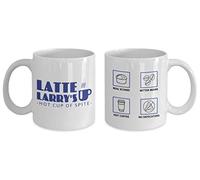 Apular Novelty Ceramic Coffee Mug Latte Larry's Coffee Shop Funny Mug Anniversary Birthday Christmas Gifts Tea Cups Home Decor, 11 Oz