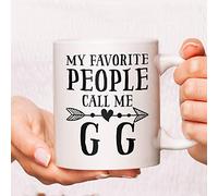Apular Novelty Ceramic Coffee Mug My Favorite People Call Me GG Funny Mug Anniversary Birthday Christmas Gifts Tea Cups Home Decor, 11 Oz