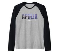 Apulia Prefecture Italy City Apulia Vintage Design Italia Raglan Baseball Tee