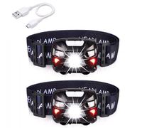 APUNOL 2Packs Head Torch, Rechargeable Waterproof Headlamp LED Headlight with Red Filter,Super Bright 800LM,8 Lighting Modes,Motion Sensor Switch for Camping Hiking Running Reading Outoor Sports