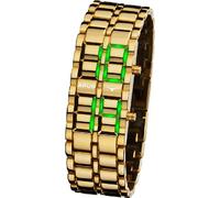 APUS Zeta Gold-Green LED Watch for Him Design Highlight