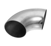 Aputoxz 1 Pcs 3 Inch OD 90 Degree Mandrel Bend Elbow SS304 Stainless Steel Exhaust Pipe 1.5mm Thickness for Car Modified Exhaust System Silver Tone