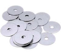 Aputoxz 10PCS M6 Large Flat Washers, M6 x 40mm x 2mm Carbon Steel Galvanized Penny Washers Wide OD Repair Washers for Bolts Screws