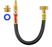 Aputoxz 16.9" RV Winterizing Kit for RV, Camper, Sprinkler Systems, Boat, Motorhome Systems, Ship: Air Compressor Quick Connect Plug to 3/4" Garden Hose Tap Adapter with Valve, with Storage Bag