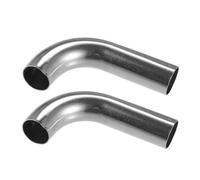 Aputoxz 2 Pcs 90-Degree Bend Elbow Pipe Tube, 1" OD, 4" x 2.36" Leg, Universal 304 Stainless Steel Exhaust & Air Intake Tube for Car - Silver Tone
