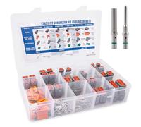 Aputoxz 238PCS DT Connector Waterproofing, 2 3 4 6 8 12 Pin Deutsch DT Connector Kit with 82Pairs Marine waterproof electrical connector Size 16 Solid Contacts for automotive repair, (ST6317)