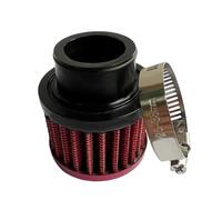 Aputoxz 25mm Universal Air Intake Filter, 1" Cold Air Breather Filter Vent Crankcase Cleaner with Adjustable Clamp, Fits Cars and Motorcycles Engine Intake Systems (Red)
