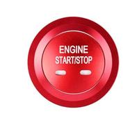 Aputoxz 2Pcs Ignition Button Cover Fit for Chevrolet - Aluminum Alloy Push Start Button Cap & Trim Ring (Red)