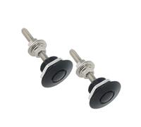 Aputoxz 2pcs Quick Latch Bumper Release Fastener Push Button Billet Hood Pin Lock Clip Kit 1.25" Universal JDM Style Quick Pins for Auto Car Bumper Hood License Plate Black