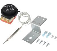 Aputoxz 32-248°F Adjustable Electric Radiator Cooling Fan Thermostat Switch Kit with Temperature Control Probe for Automotive Car Truck RV 12V Engine Cooling System