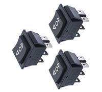 Aputoxz 3pcs DC12V Momentary Rocker Switch 6 Pin 3 Position DPDT Reverse Polarity Toggle Switch Automatic Reset Power Switch (ON)/Off/(ON)