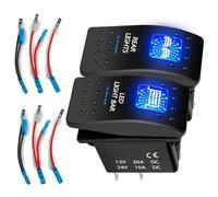 Aputoxz 5-Pin/Blue UTV LED Rocker Switches for Polaris RZR Ranger 570-1000 XP SXS Maverick X3 Pioneer ATV Golf Cart Rear Light Toggle Switch