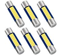 Aputoxz 6 Pack 6000k White 28mm 29mm 6614F Festoon LED Car Bulb Extremely Bright 9-SMD 4014 chips 6641 6612F LED Bulbs Fit for Vanity Mirror and Sun Visor Lights
