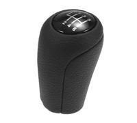 Aputoxz 6 Speed Manual Gear Shift Knob Fit for Mazda 3 2010-2013,for Mazda 6 2009-2013,for Mazda 5 2012-2015, Faux Leather Plastic Stick Shifter Handle, Black - 1 Pc