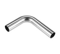 Aputoxz 90-Degree Bend Elbow Pipe Tube, 0.75" OD, 4" x 3.15" Leg, Universal 304 Stainless Steel Exhaust & Air Intake Tube for Car Truck - Silver Tone