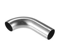 Aputoxz 90-Degree Bend Elbow Pipe Tube, 1.25" OD, 4.72" x 2.56" Leg, Universal 304 Stainless Steel Exhaust & Air Intake Tube for Car Truck - Silver Tone