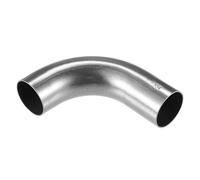Aputoxz 90-Degree Bend Elbow Pipe Tube, 1.25" OD, 4" x 3.15" Leg, Universal 304 Stainless Steel Exhaust & Air Intake Tube for Car Truck - Silver Tone