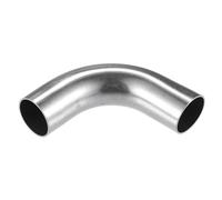 Aputoxz 90-Degree Bend Elbow Pipe Tube, 1.5" OD, 4.33" Leg, Universal 304 Stainless Steel Exhaust & Air Intake Tube for Car Truck - Silver Tone