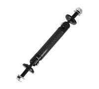 Aputoxz Adjustable Front Bumper Lip Splitter Support Rod Carbon Fiber Pattern Black Aluminum Alloy 130mm 5.12" Universal Car Diffuser Strut Tie Bar