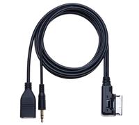 Aputoxz AMI MDI to AUX 3.5mm to USB Music Media Interface Cable Adapter 1.5m | Compatible for Audi A6L Q5 Q7 A8 S5 A5 A4L A3 VW GTI CC for Sk-o-da Fa-bia Oct-avia vehicle radio
